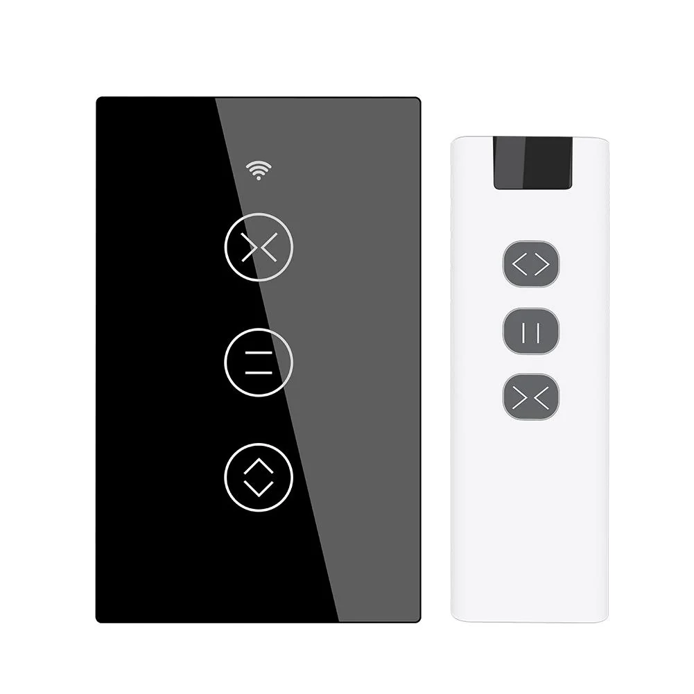 WiFi Curtain Blinds Roller Shutter Switch RF433 Smart Touch Curtain Switch Single Pole Neutral Wire Required US 12