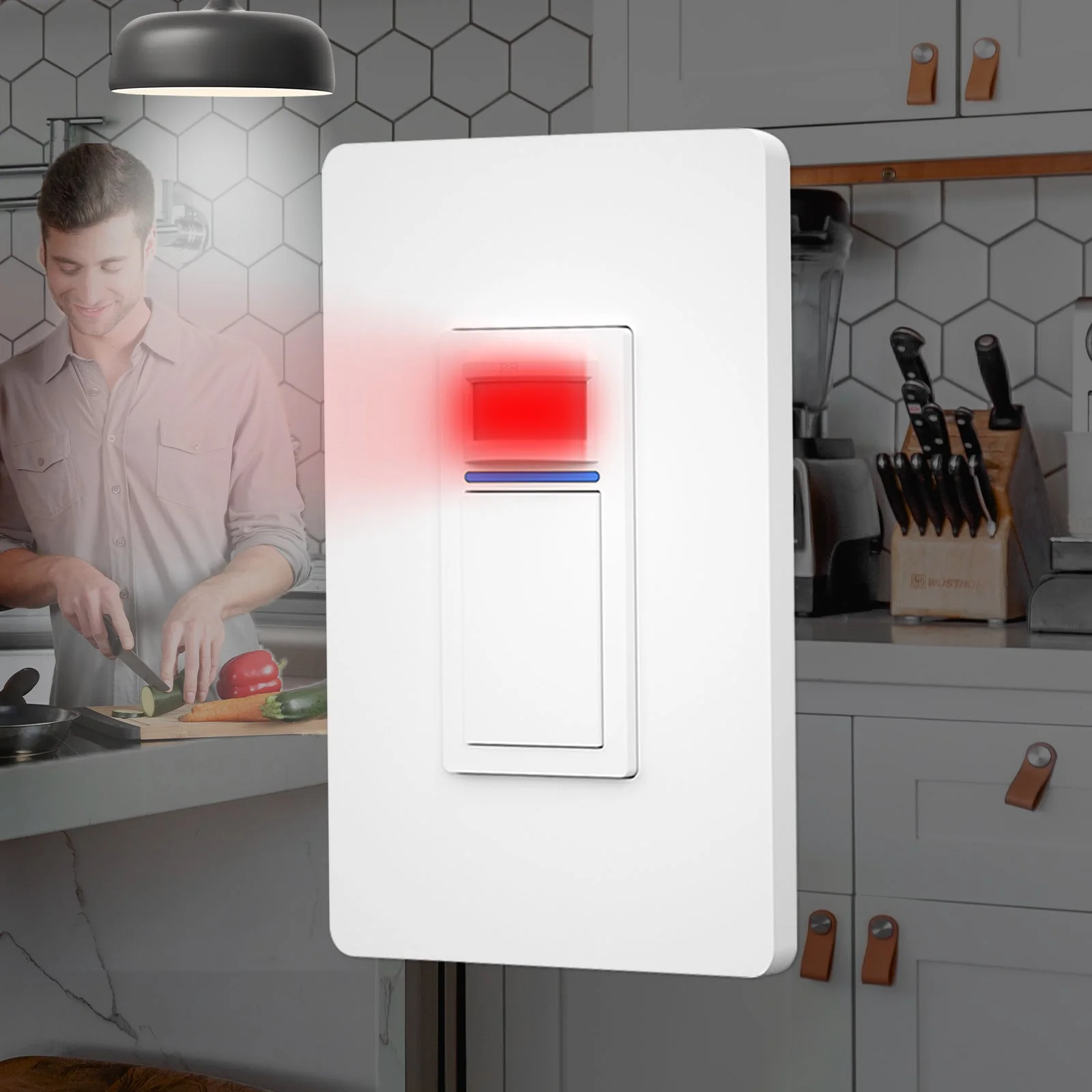 WiFi Smart Light PIR Motion Sensor Light Switch Single Pole Neutral Wire Required 110-125V 2