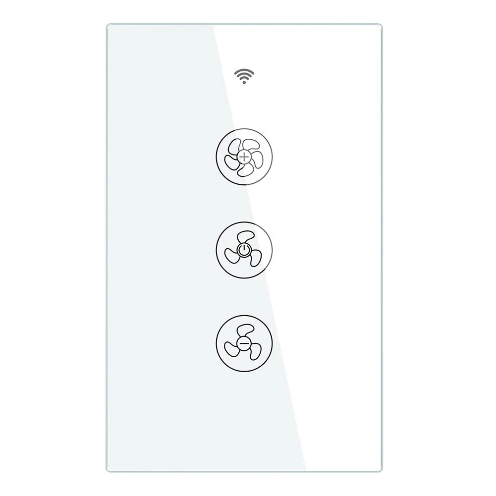 WiFi RF433 Smart Ceiling Fan Touch Switch Single Pole Neutral Wire Required US 8