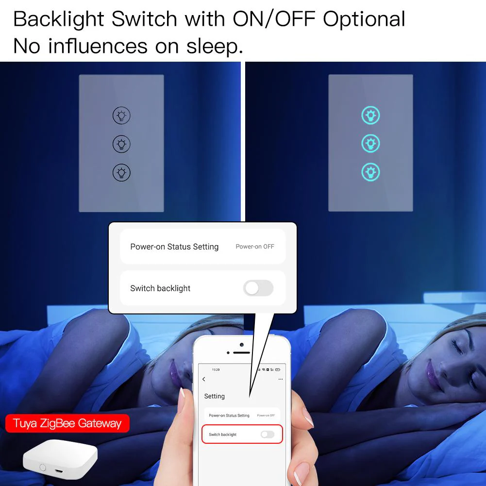 ZigBee Smart Dimmer Switch, Multi-gang Smart Light Dimmer Switch, US Single Pole Neutral Wire Required 7