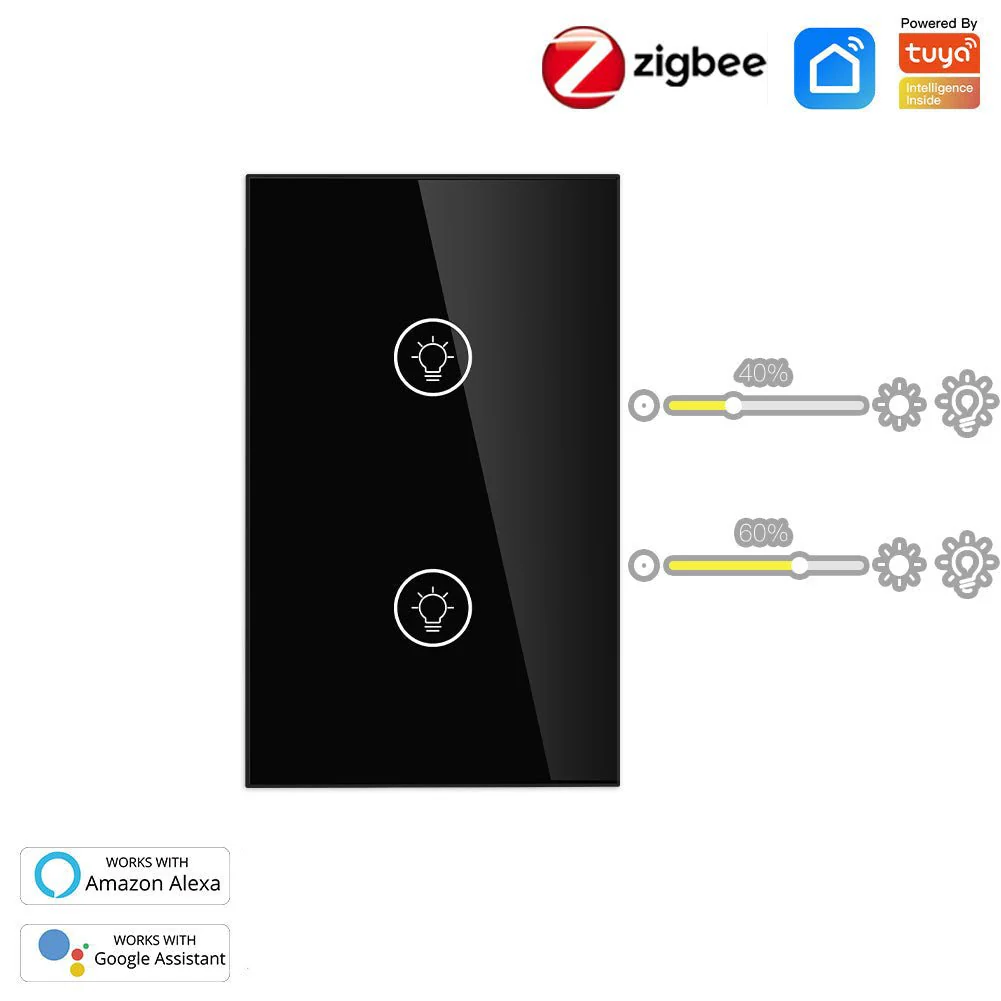 ZigBee Smart Dimmer Switch, Multi-gang Smart Light Dimmer Switch, US Single Pole Neutral Wire Required 10
