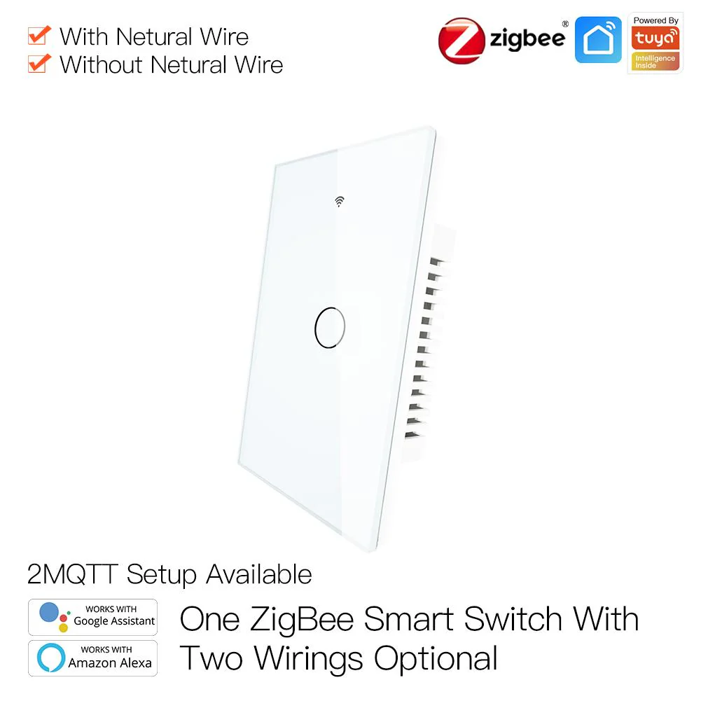ZigBee Smart Light Touch Switch Multi-Control Neutral Wire Optional No Capacitor US 7