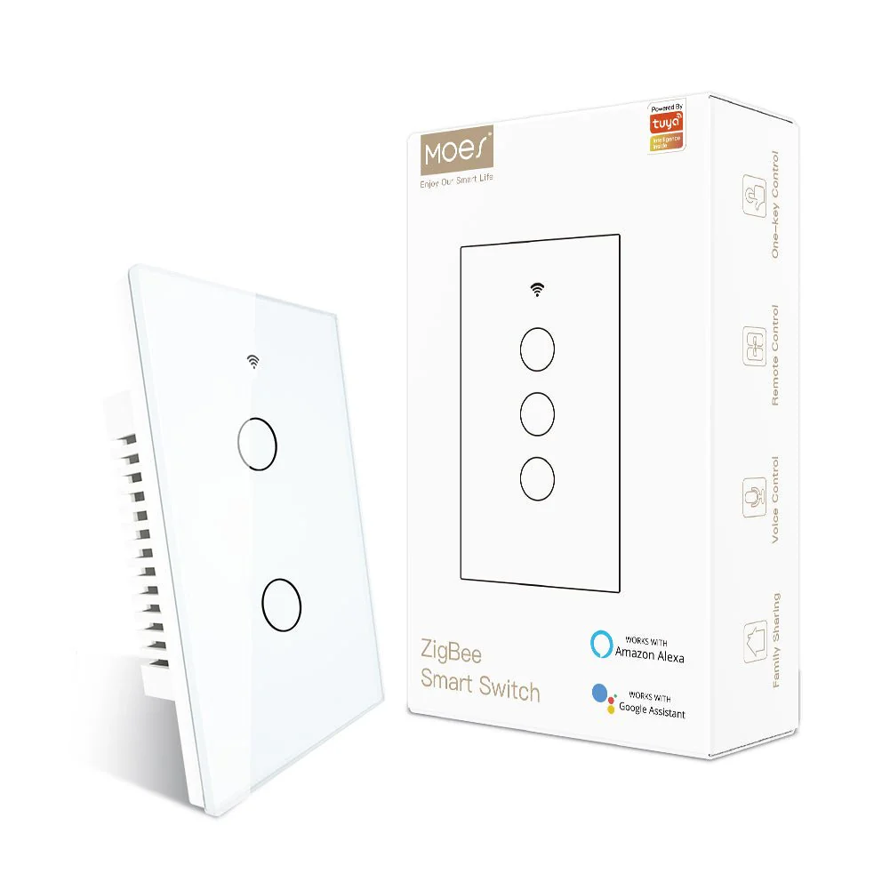 ZigBee Smart Light Touch Switch Multi-Control Neutral Wire Optional No Capacitor US 13