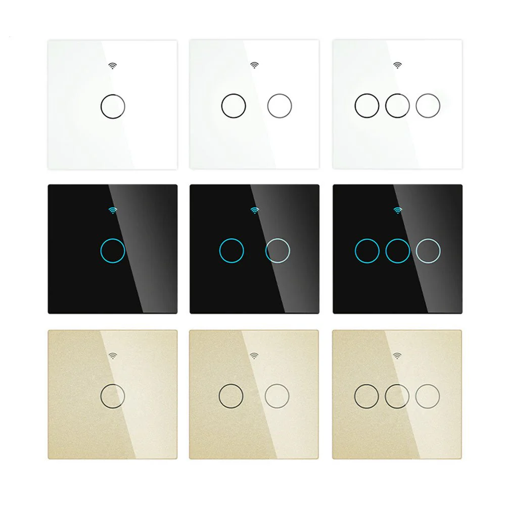 Switch Panel Glass Panel US EU Version 1/2/3/4 Gang (ONLY PANEL without switch） 2