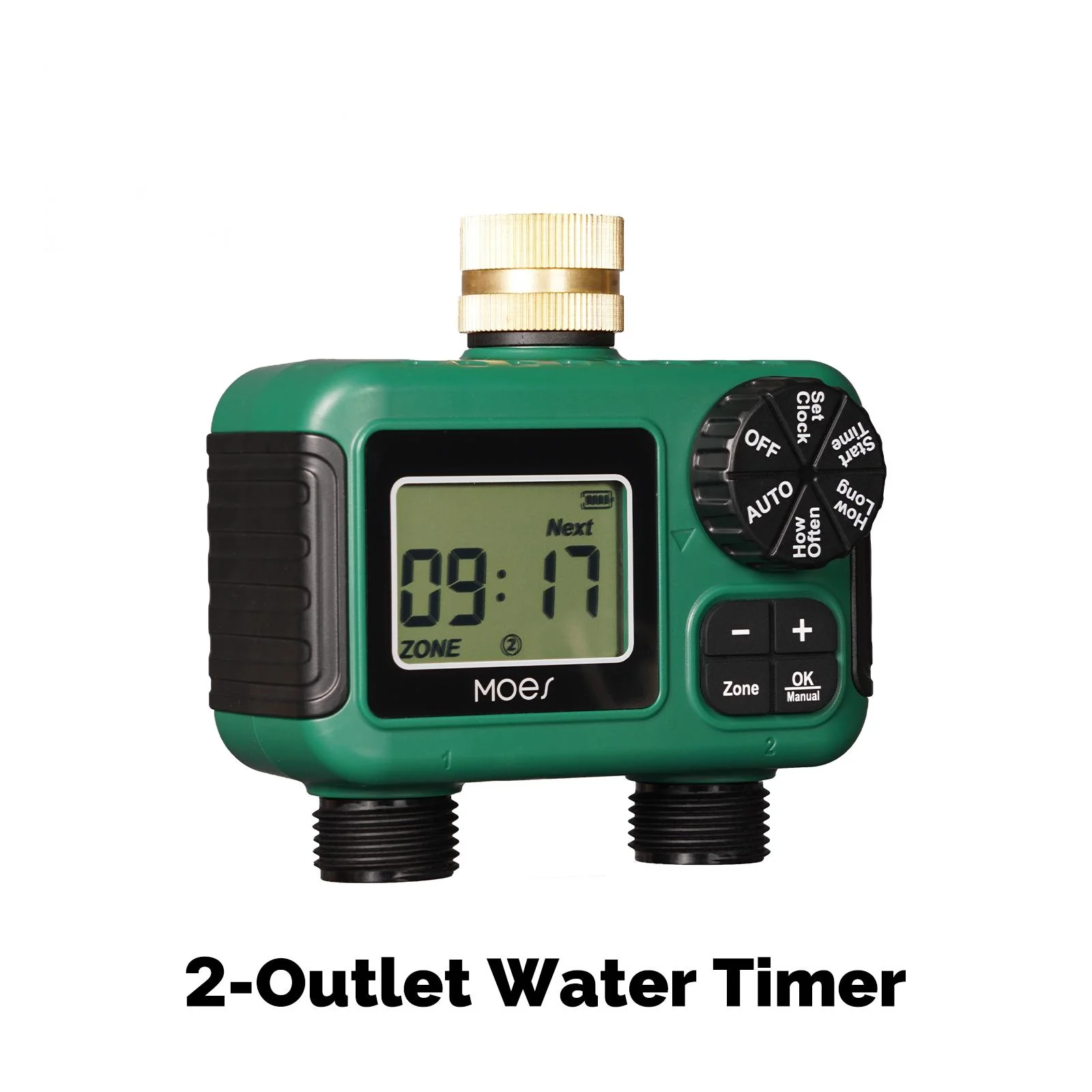 Water Timer For Garden Hose Drip Irrigation 2/3/4 Outlet Brass Inlet IPX5 Waterproof US Version