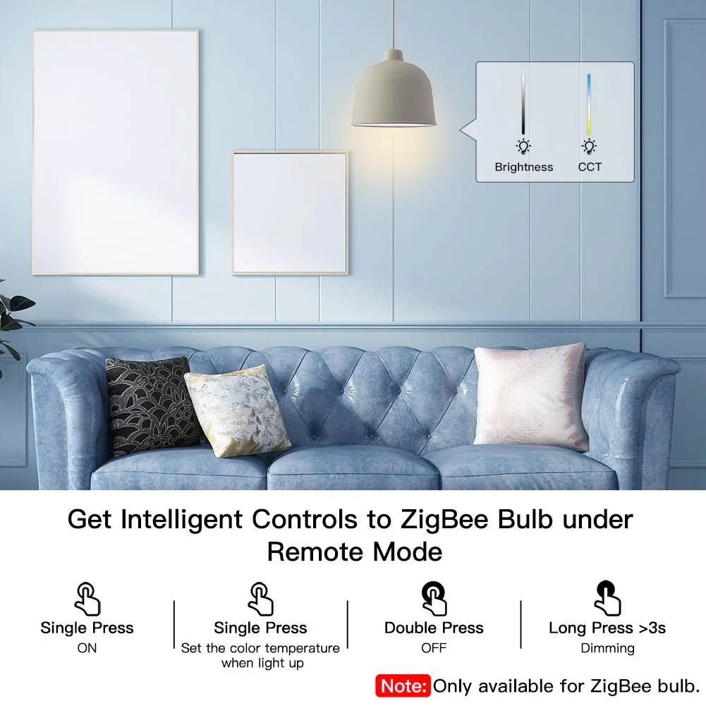 ZigBee IP55 Waterproof Smart Button Scene Switch & Wireless Remote Dimmer 4