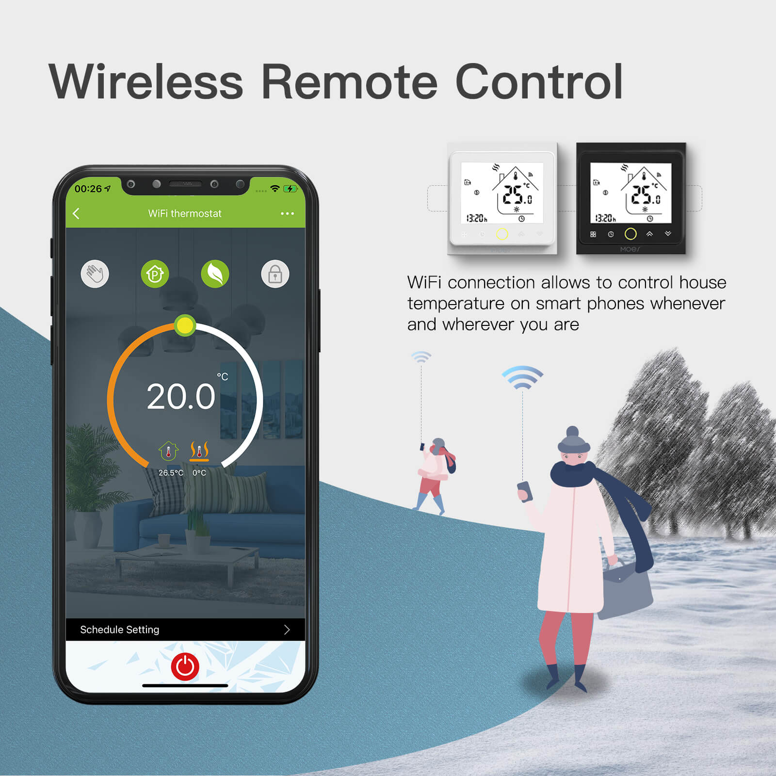 WiFi Smart Thermostat Temperature Controller Water Floor/Electric Heating Water/Gas Boiler LCD Touch Screen BHT 002 6