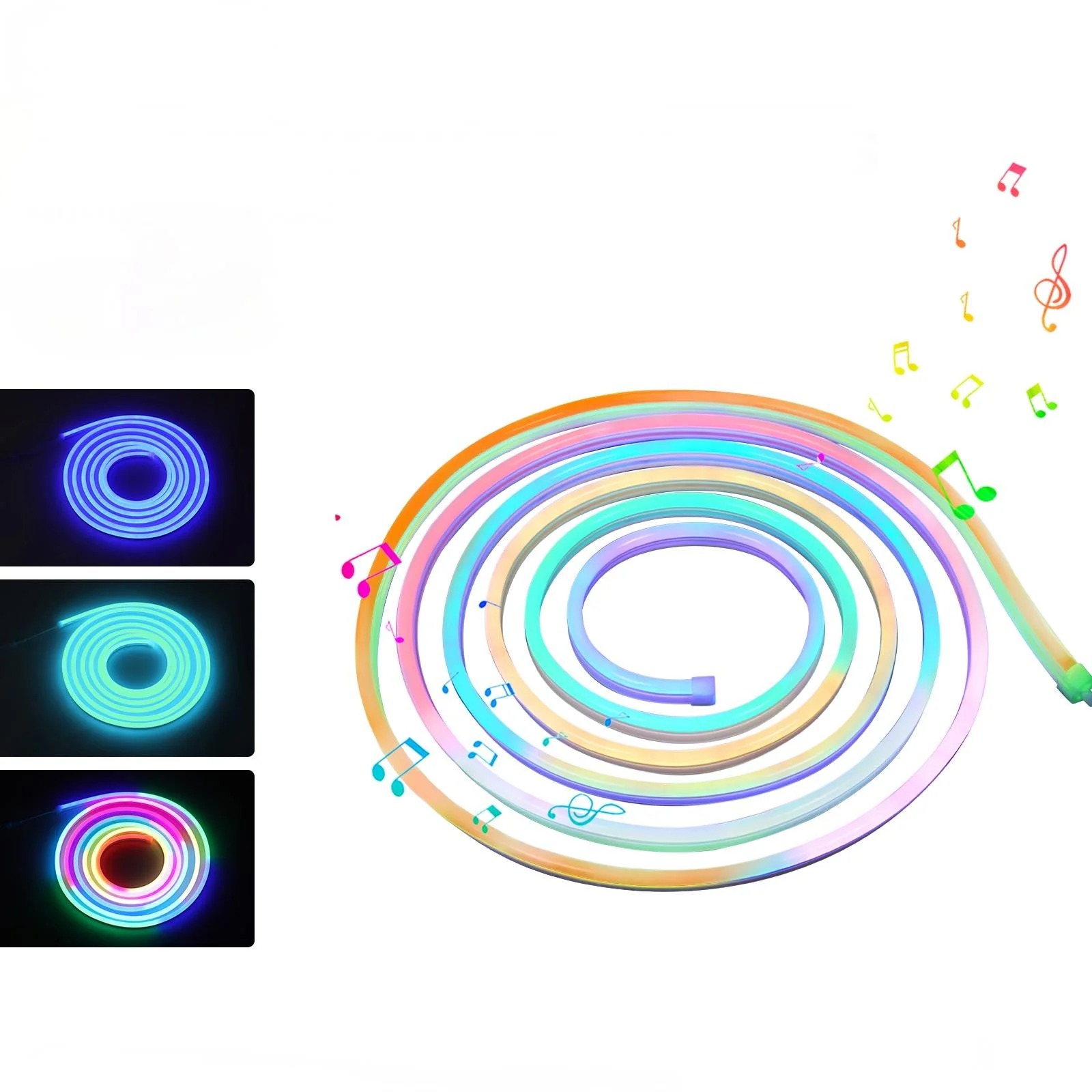 WIFI+BLE Neon Music LED Smart Light with Remote Control 16 Million Colors