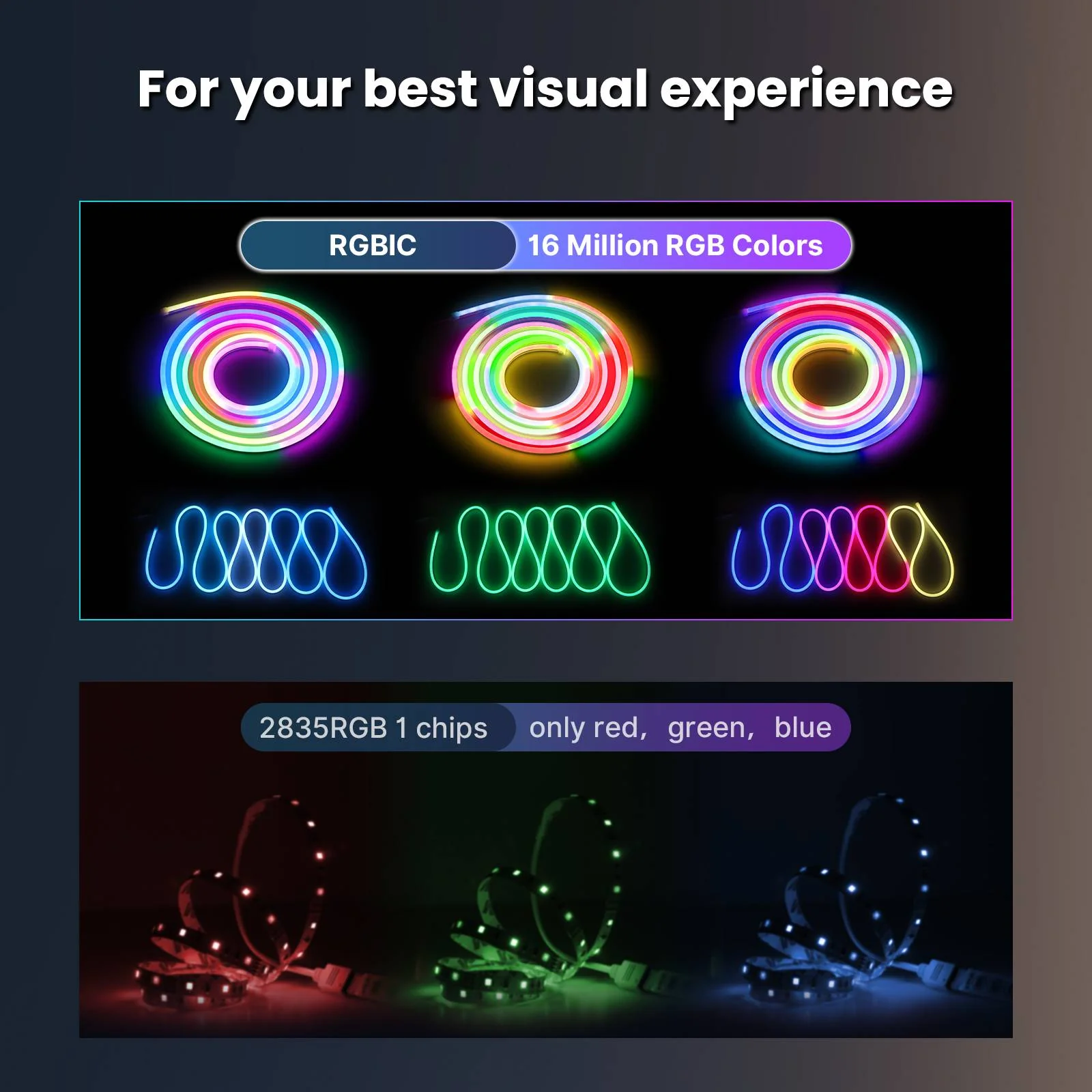 WIFI+BLE Neon Music LED Smart Light with Remote Control 16 Million Colors 4