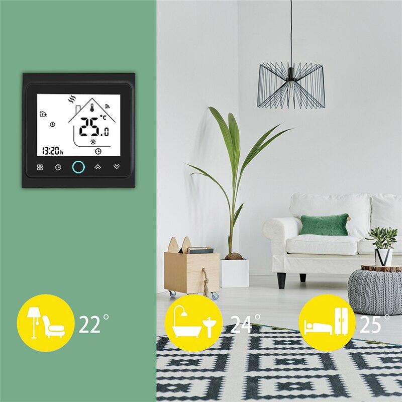 WiFi Smart Central Air Conditioner Thermostat Temperature Controller 2/4 Pipe 3 Speed Fan Coil Unit 4