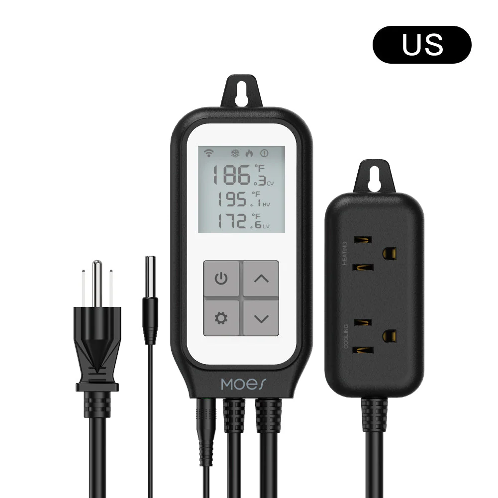 WiFi Digital Temperature Controller Thermostat Outlet Plug Heating and Cooling Mode US/EU 8
