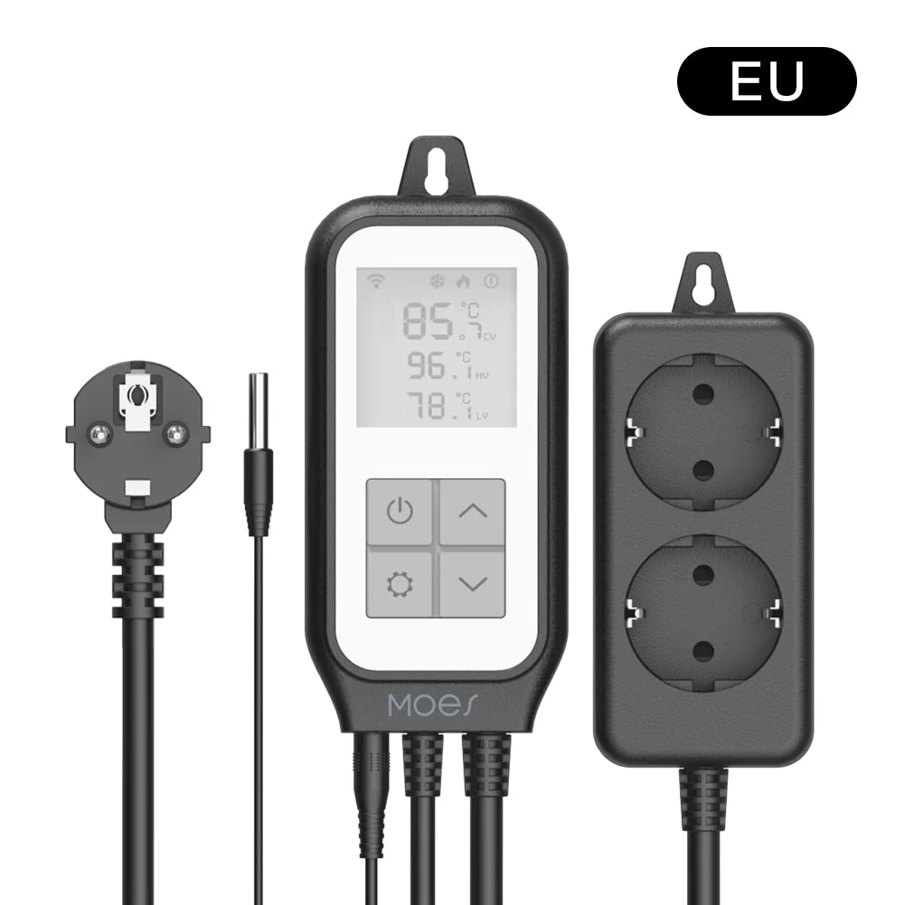 WiFi Digital Temperature Controller Thermostat Outlet Plug Heating and Cooling Mode US/EU 9