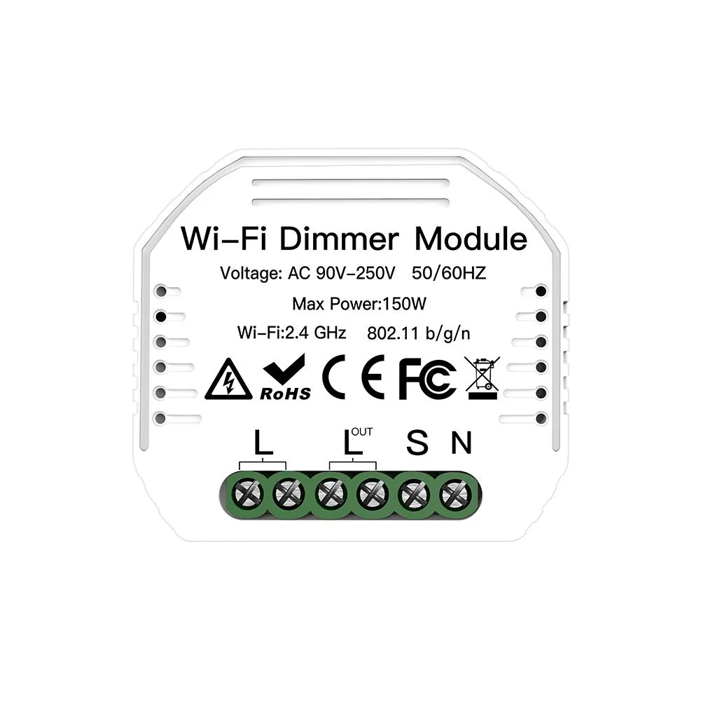 WiFi 2 Gang Dimmer Switch Module DIY Smart Light LED Dimmable Interruptor Relay 2