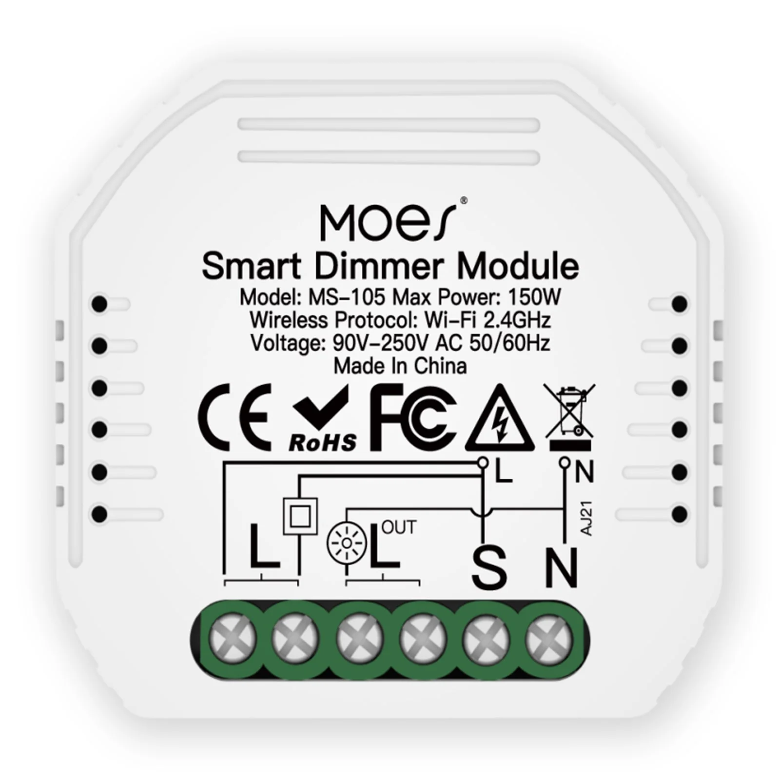 WiFi 2 Gang Dimmer Switch Module DIY Smart Light LED Dimmable Interruptor Relay 17