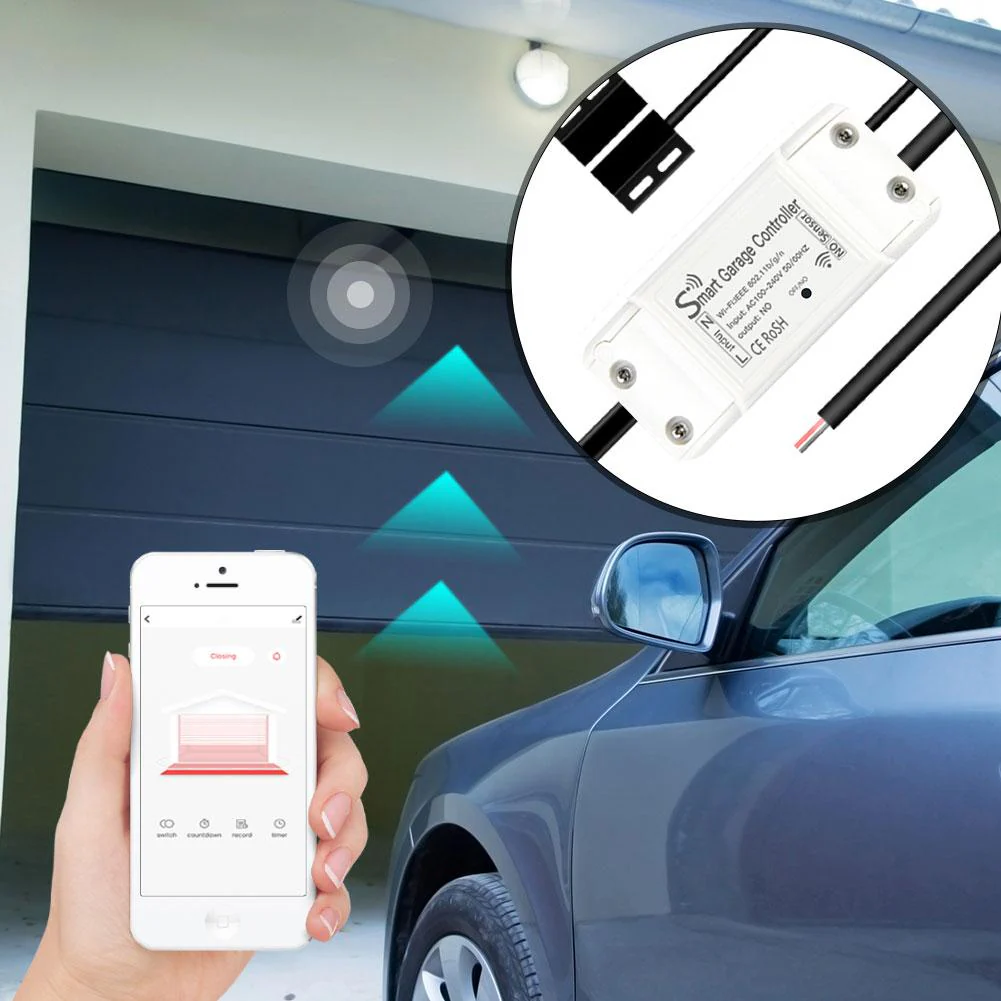 WiFi Smart Garage Door Opener Controller Remote Wireless Relay DIY Module 2