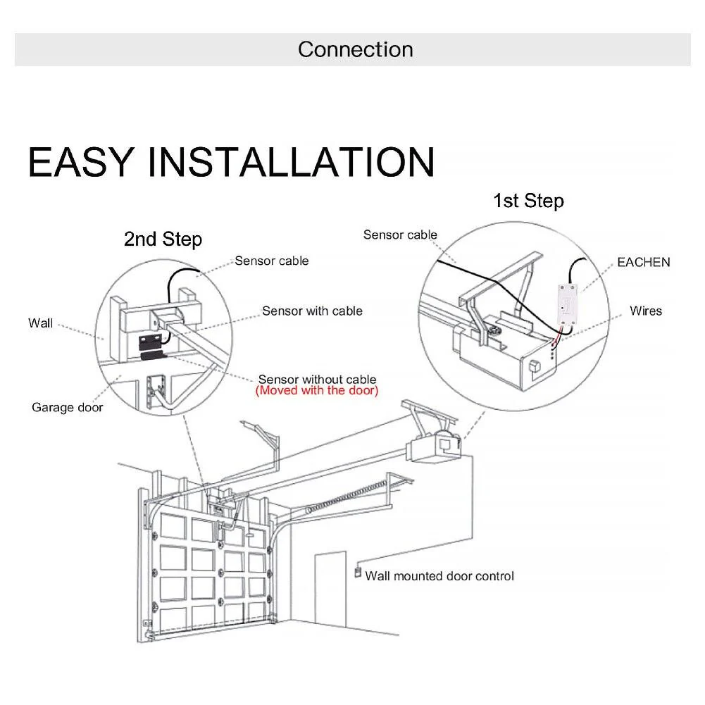 WiFi Smart Garage Door Opener Controller Remote Wireless Relay DIY Module 7