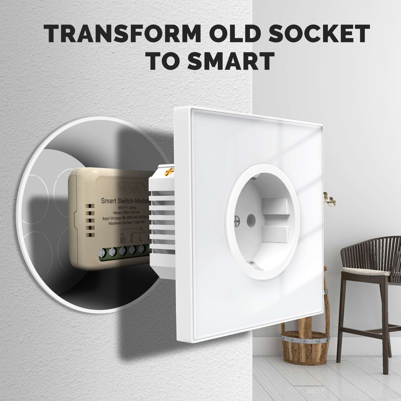 WiFi Mini DIY Smart Light Switch Module Relay Timer 1/2 Gang 3