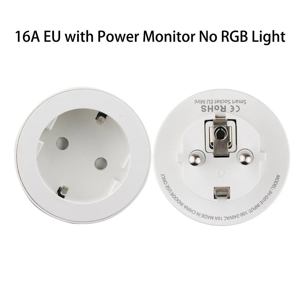 WiFi Smart Plug Outlet Wireless Power Socket Real-time Monitor Electricity With RGB Light 10