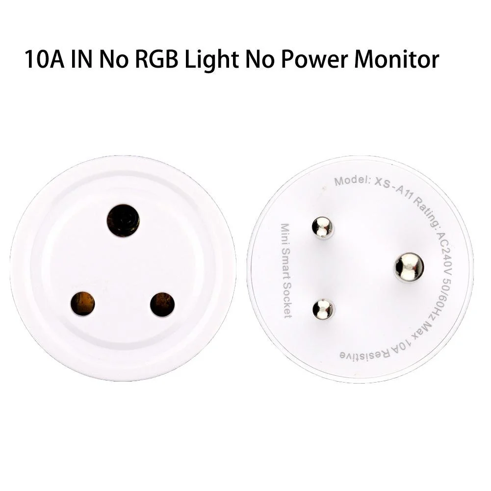 WiFi Smart Plug Outlet Wireless Power Socket Real-time Monitor Electricity With RGB Light 12