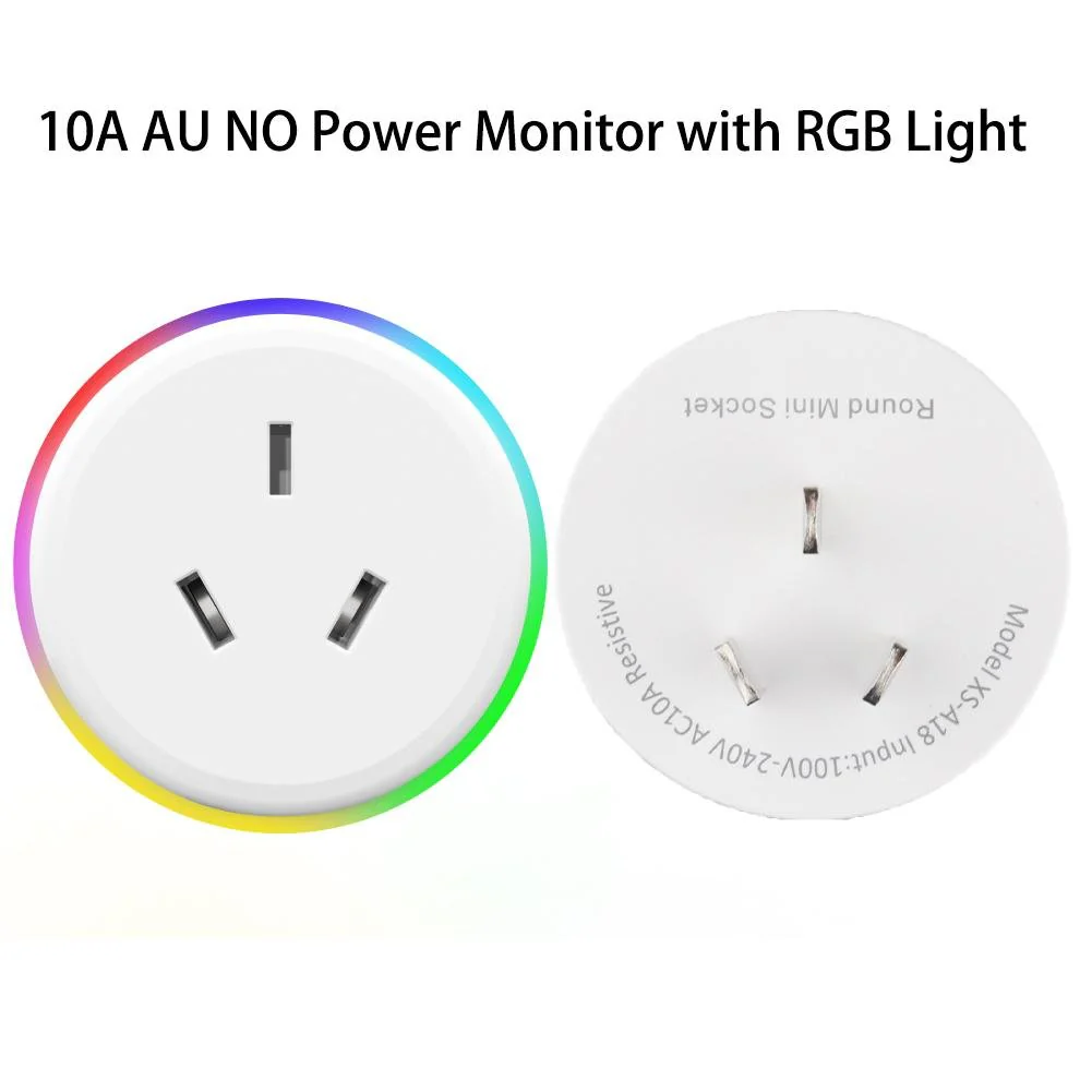 WiFi Smart Plug Outlet Wireless Power Socket Real-time Monitor Electricity With RGB Light 15