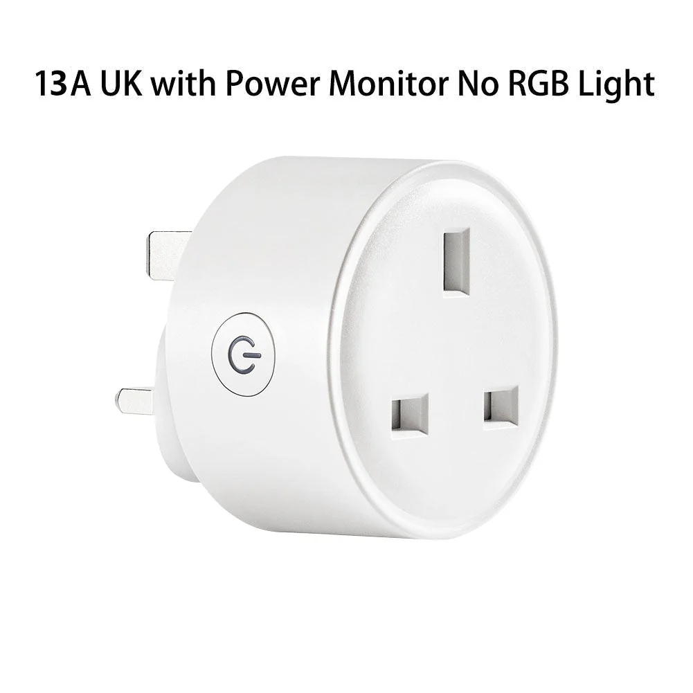 WiFi Smart Plug Outlet Wireless Power Socket Real-time Monitor Electricity With RGB Light 16