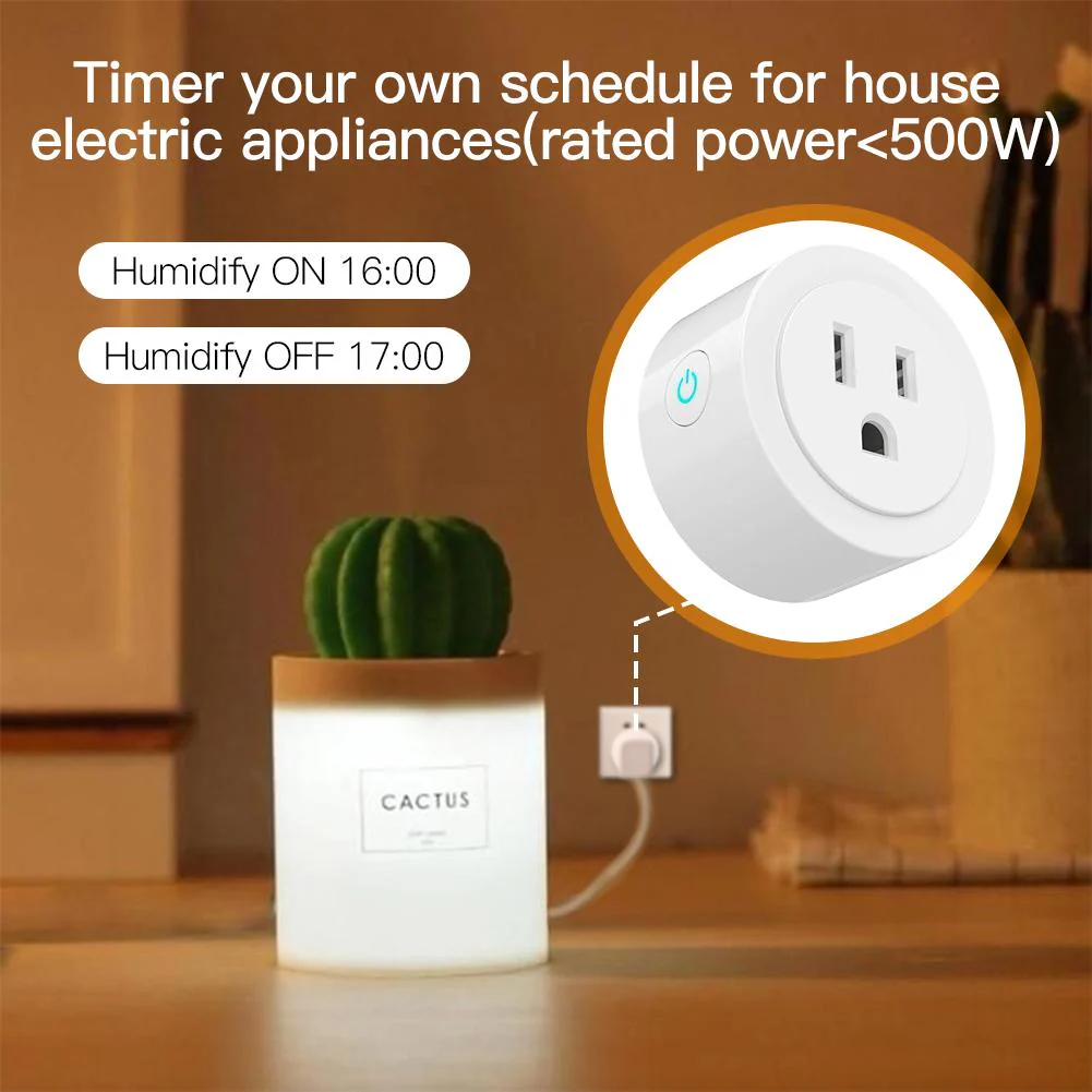 WiFi Smart Power Socket Plug Brightness Adjust Timer Plug US 4