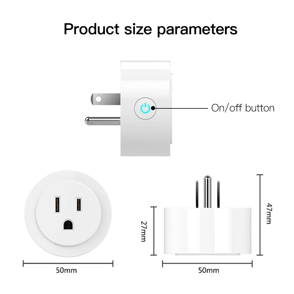 WiFi Smart Power Socket Plug Brightness Adjust Timer Plug US 7