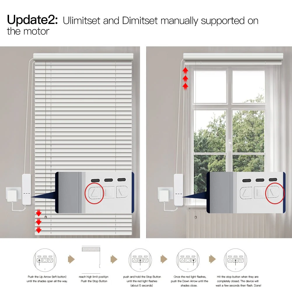 WiFi Smart Motorized Chain Roller Blinds Shade Shutter Drive Electric Curtain Motor RF Remote Automation Kit 3