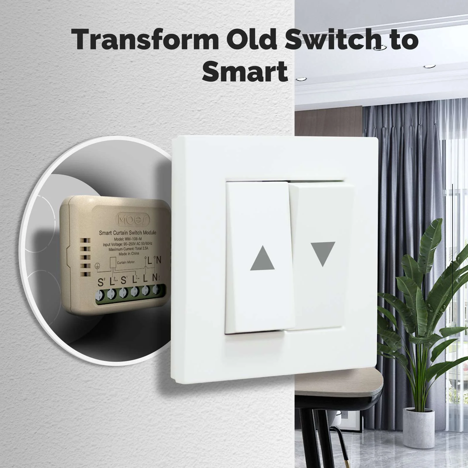 WiFi Smart Curtain Switch Module Mini Design App Remote Control 3