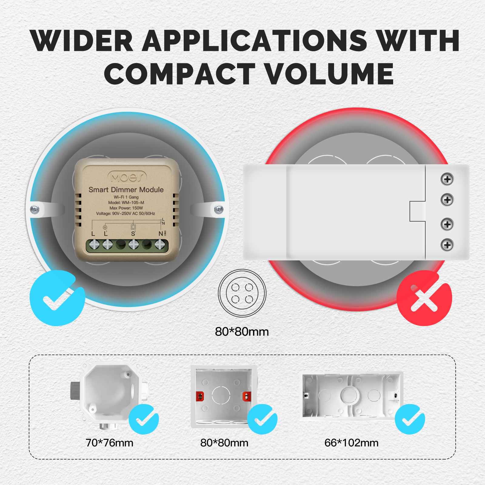 WiFi Smart Dimmer Switch Module Timer Diy Breaker 1/2 Gang 3