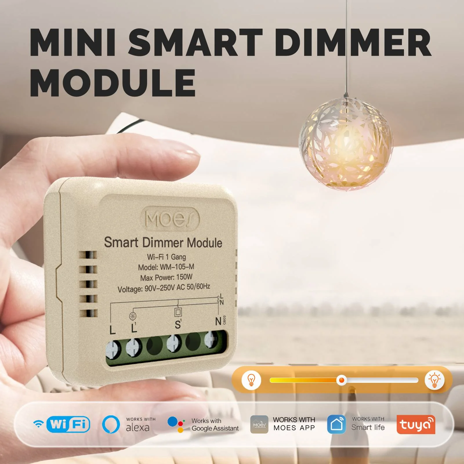 WiFi Smart Dimmer Switch Module Timer Diy Breaker 1/2 Gang 8