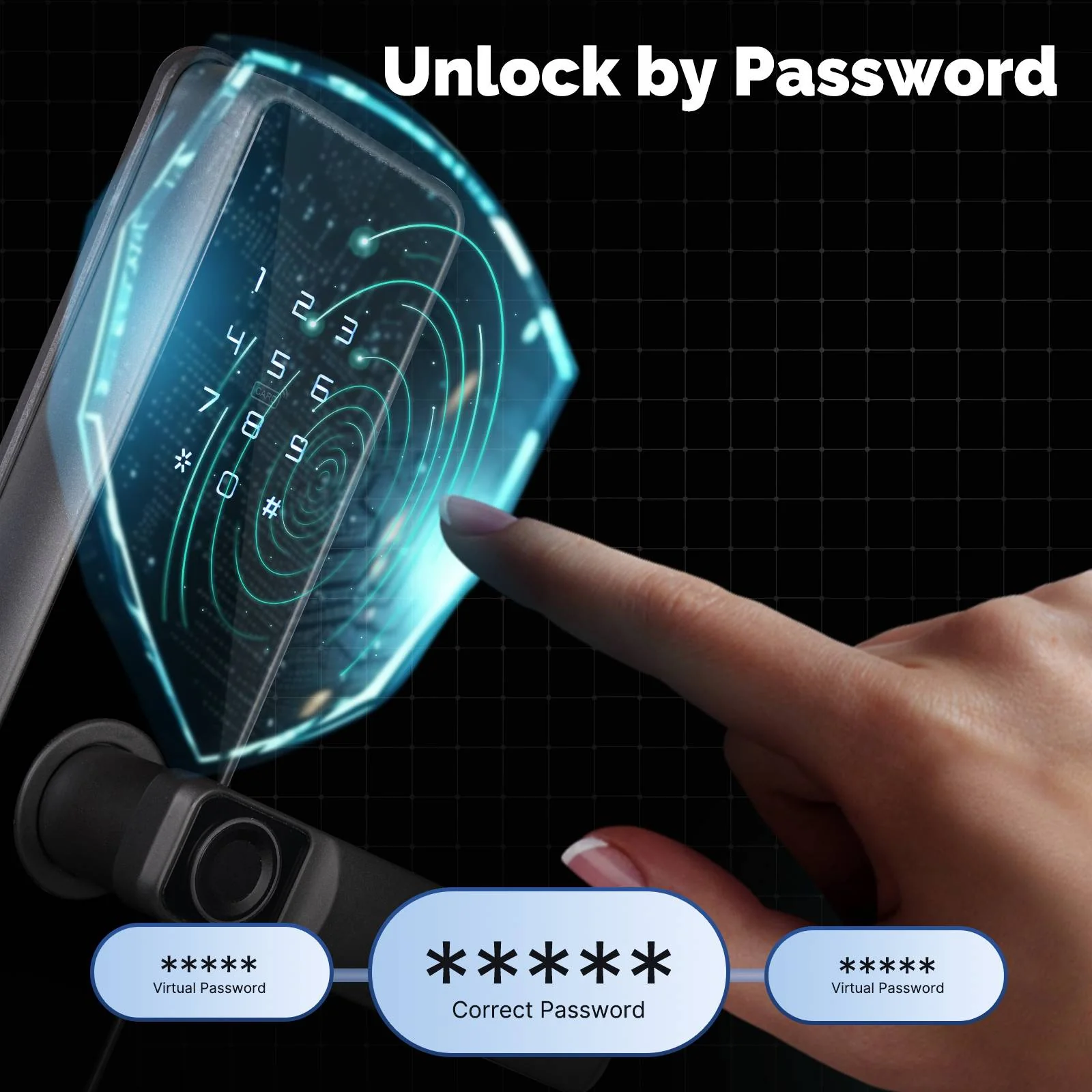 WiFi/Zigbee Smart Door Lock Fingerprint Remote Unlock Antihijack Tamper Alarm Multiple Unlocking 3