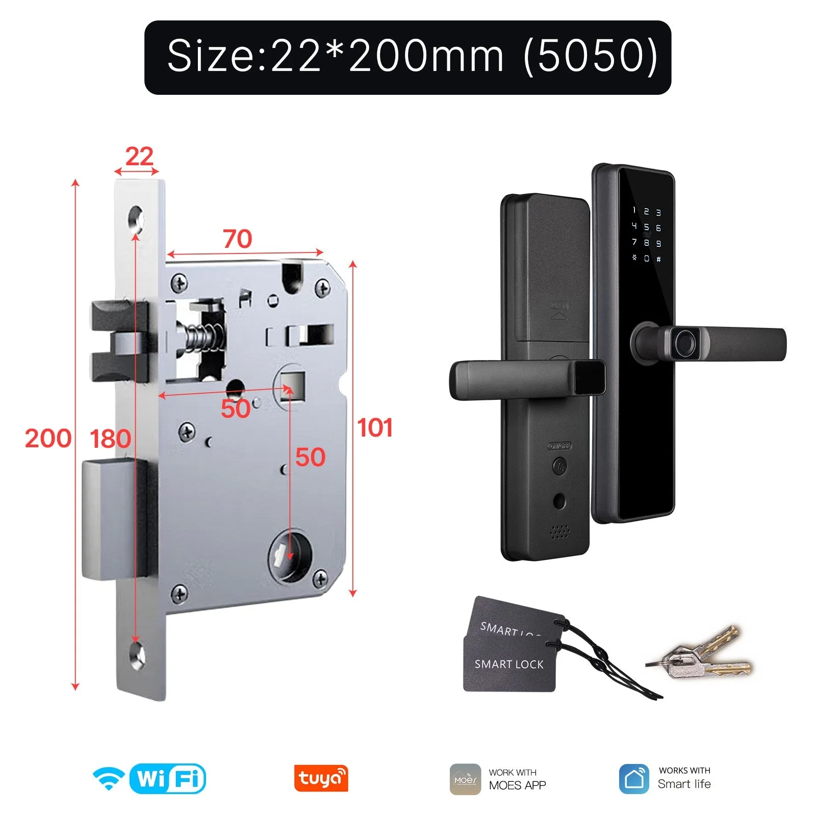 WiFi/Zigbee Smart Door Lock Fingerprint Remote Unlock Antihijack Tamper Alarm Multiple Unlocking 13