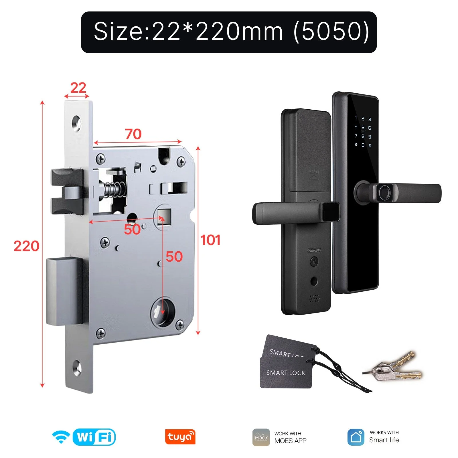 WiFi/Zigbee Smart Door Lock Fingerprint Remote Unlock Antihijack Tamper Alarm Multiple Unlocking 14