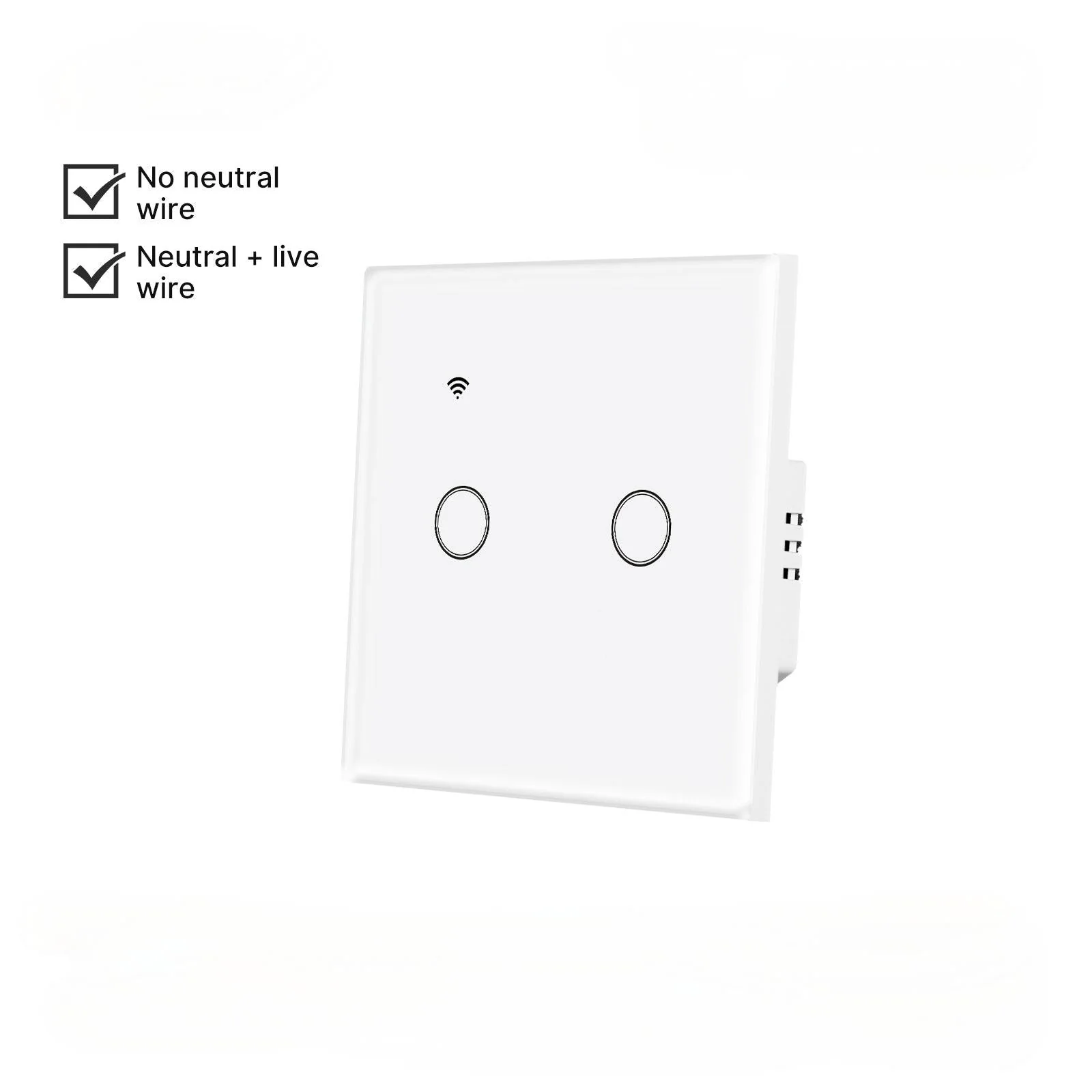 WiFi Smart Light Wall Touch Switch No Neutral Wire Required EU Standard 10