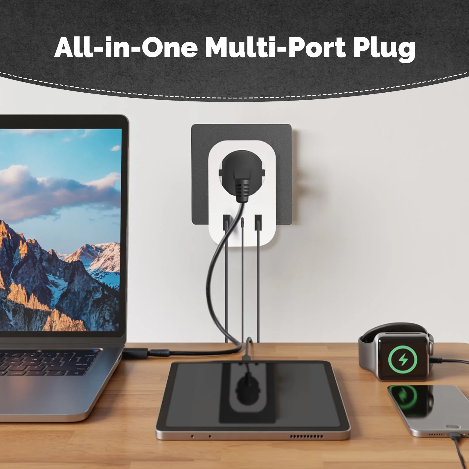 WiFi Smart Plug 16A EU Socket Outlet 2USB 1Type-C Fast Charging Power Electricity Monitor 2