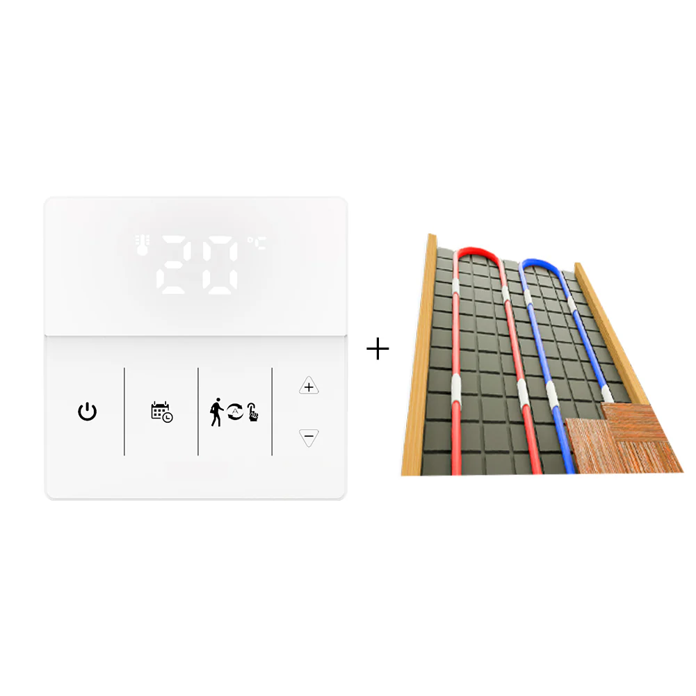 WiFi Smart Programmable Thermostat Electric Underfloor Heating Touch Screen Temperature Controller Logo Color Adjustable 9