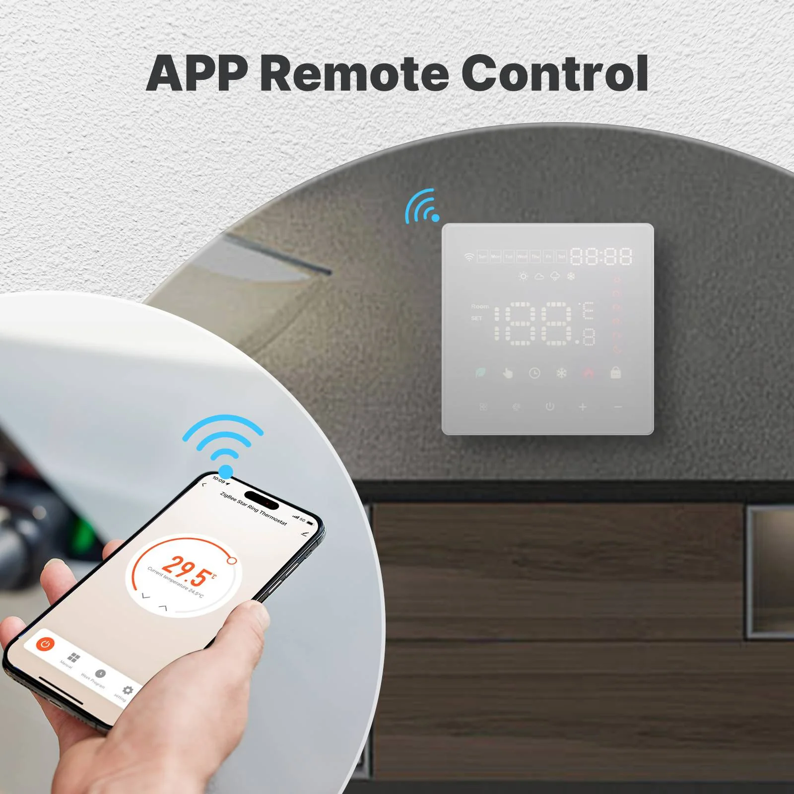 WiFi Smart Thermostat Programmable Temperature Controller Water Boiler Electric Heating 3