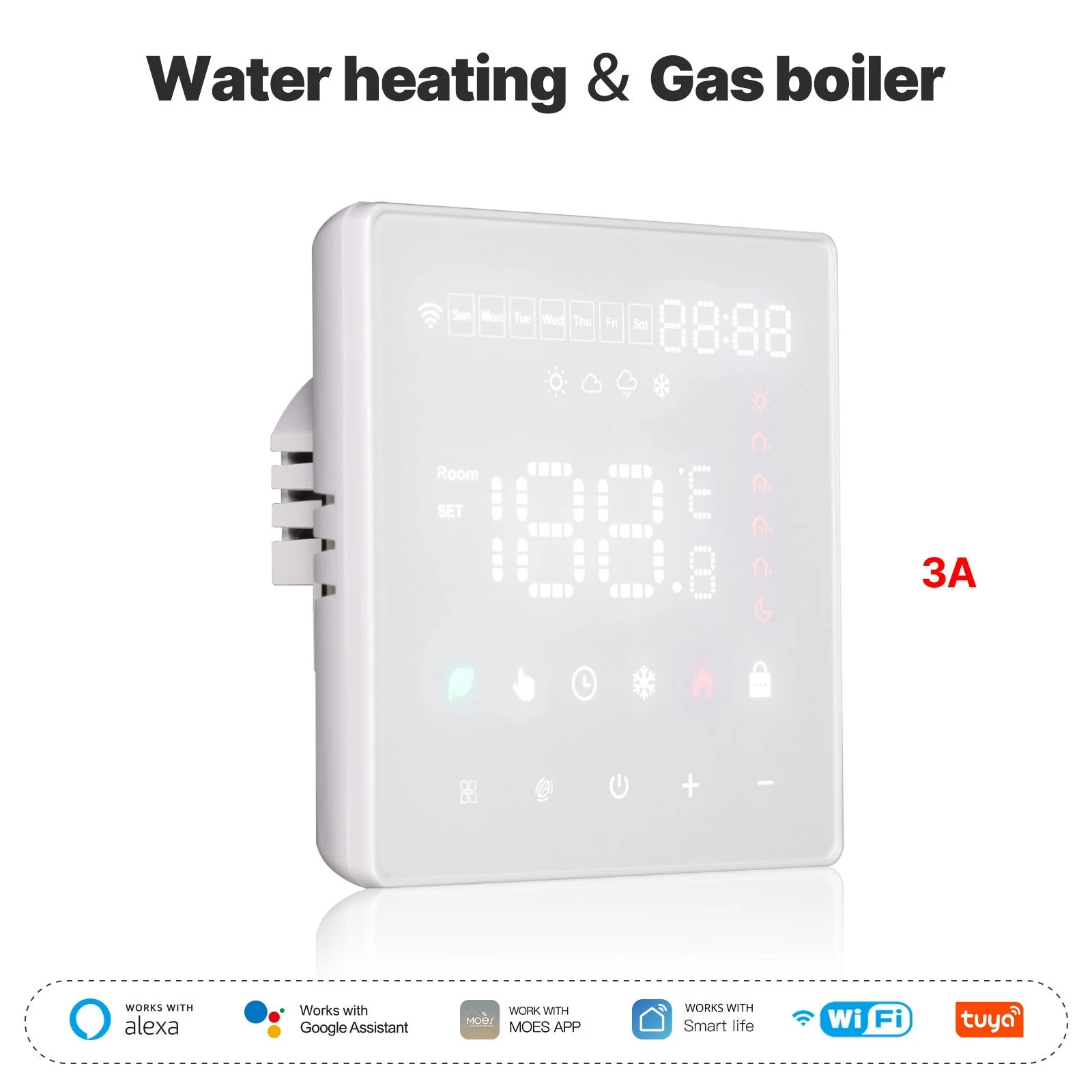 WiFi Smart Thermostat Programmable Temperature Controller Water Boiler Electric Heating 6