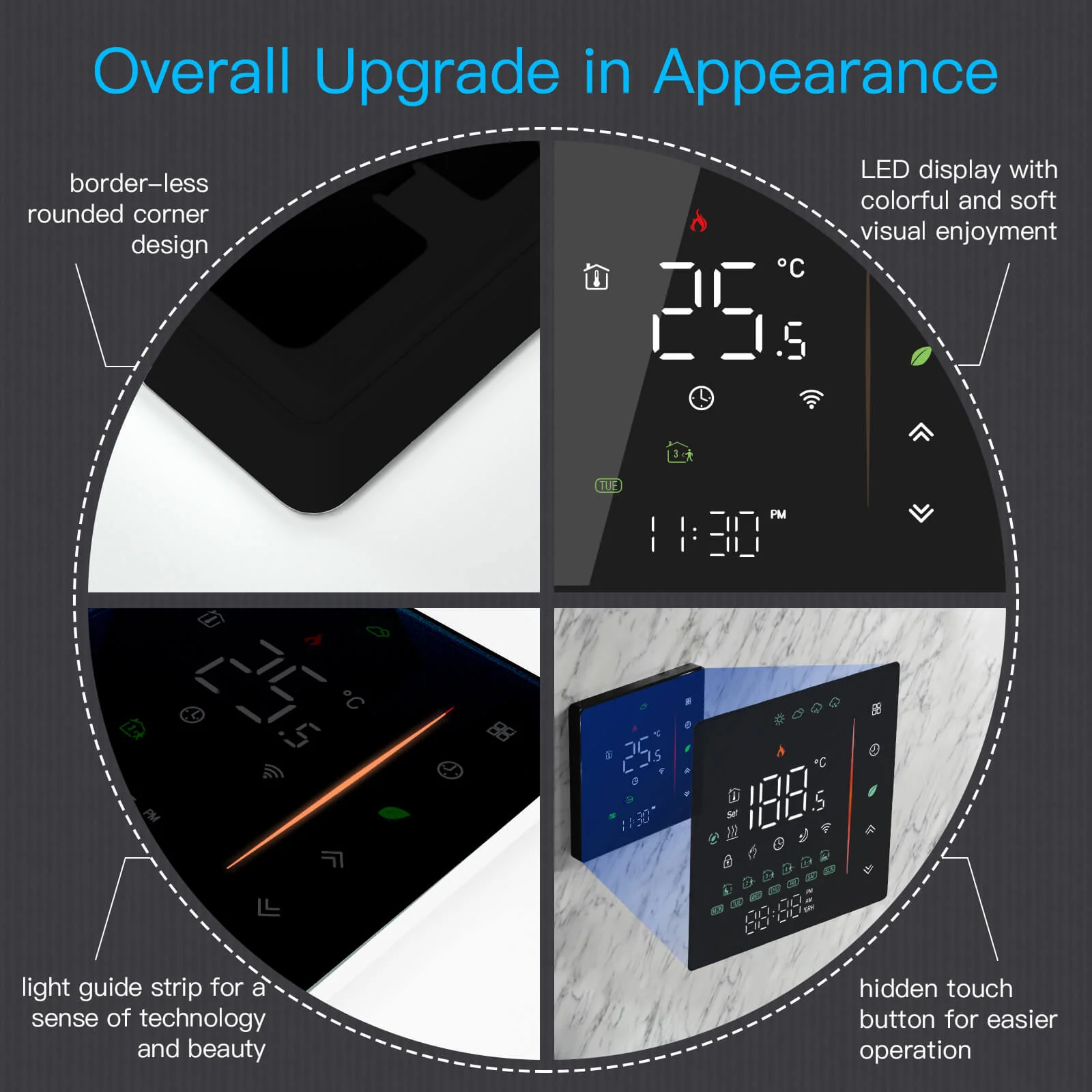 WiFi Programmable Thermostat Room Temperature Controller for Water/ Electric /Gas /Boiler floor Heating 2