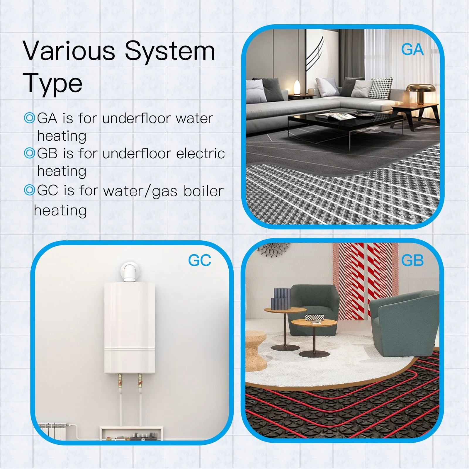 WiFi Programmable Thermostat Room Temperature Controller for Water/ Electric /Gas /Boiler floor Heating 4