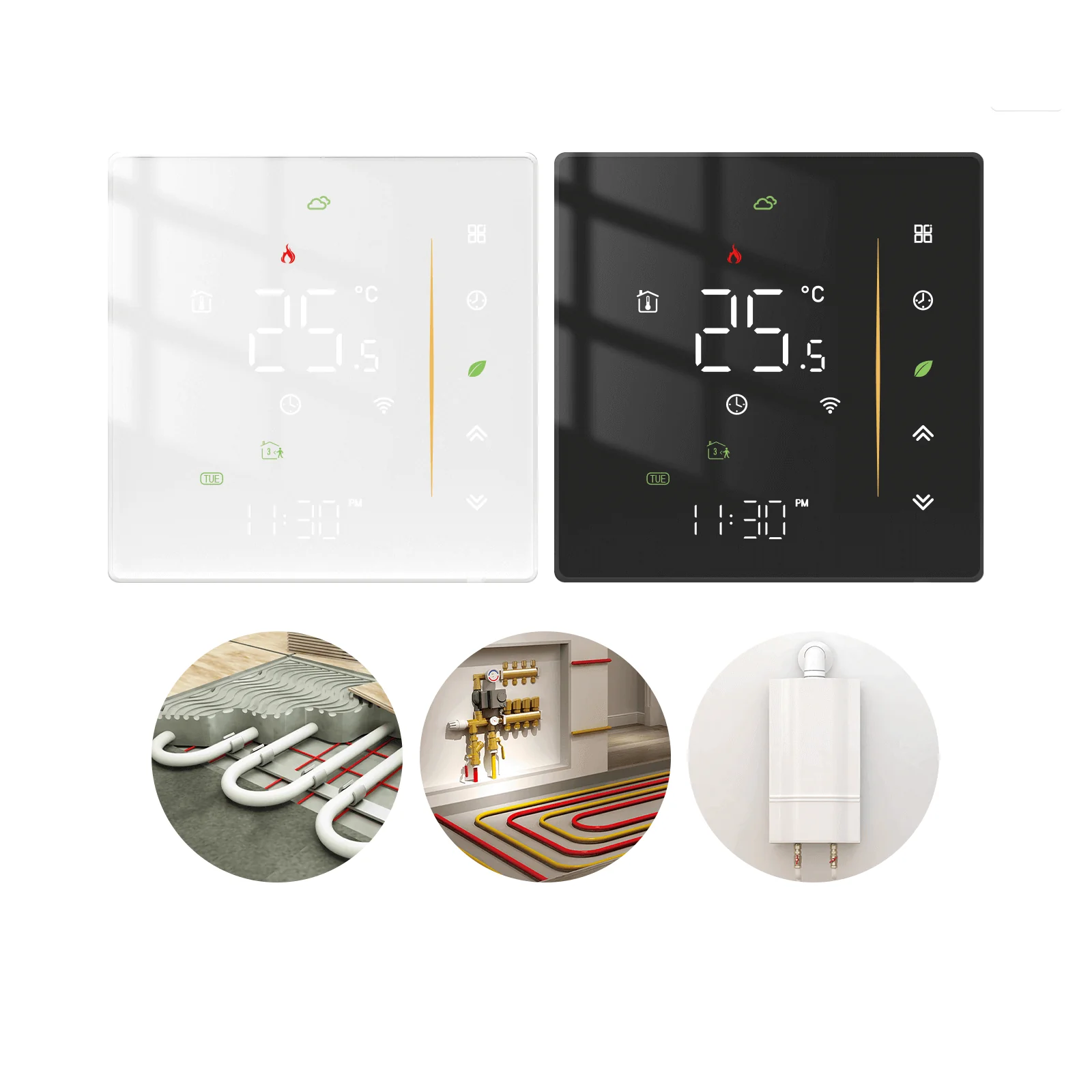 WiFi Programmable Thermostat Room Temperature Controller for Water/ Electric /Gas /Boiler floor Heating 7