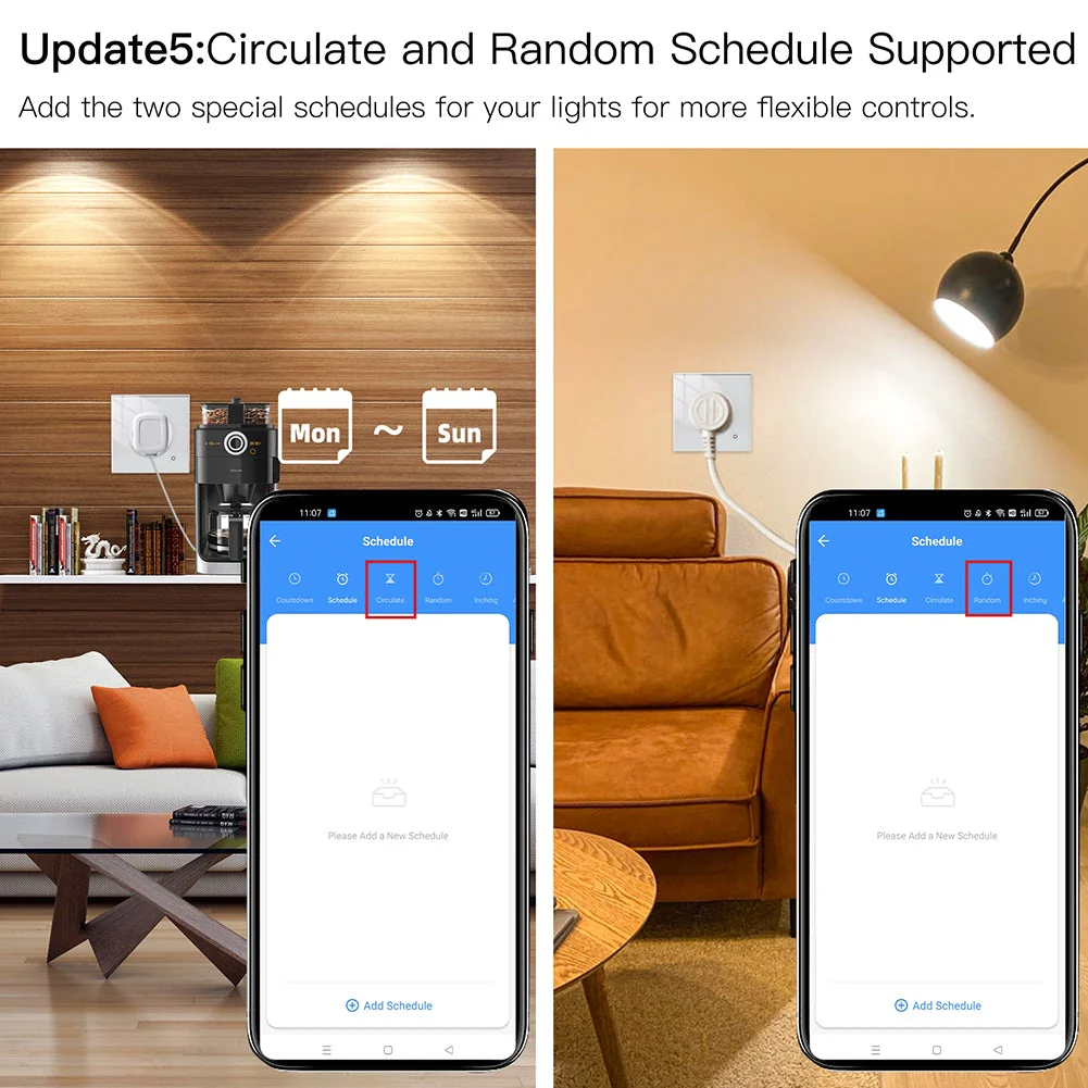 WiFi Smart Wall Socket Glass Panel Outlet Power Monitor Touch Plug Relay Status Light Mode Adjustable EU 7