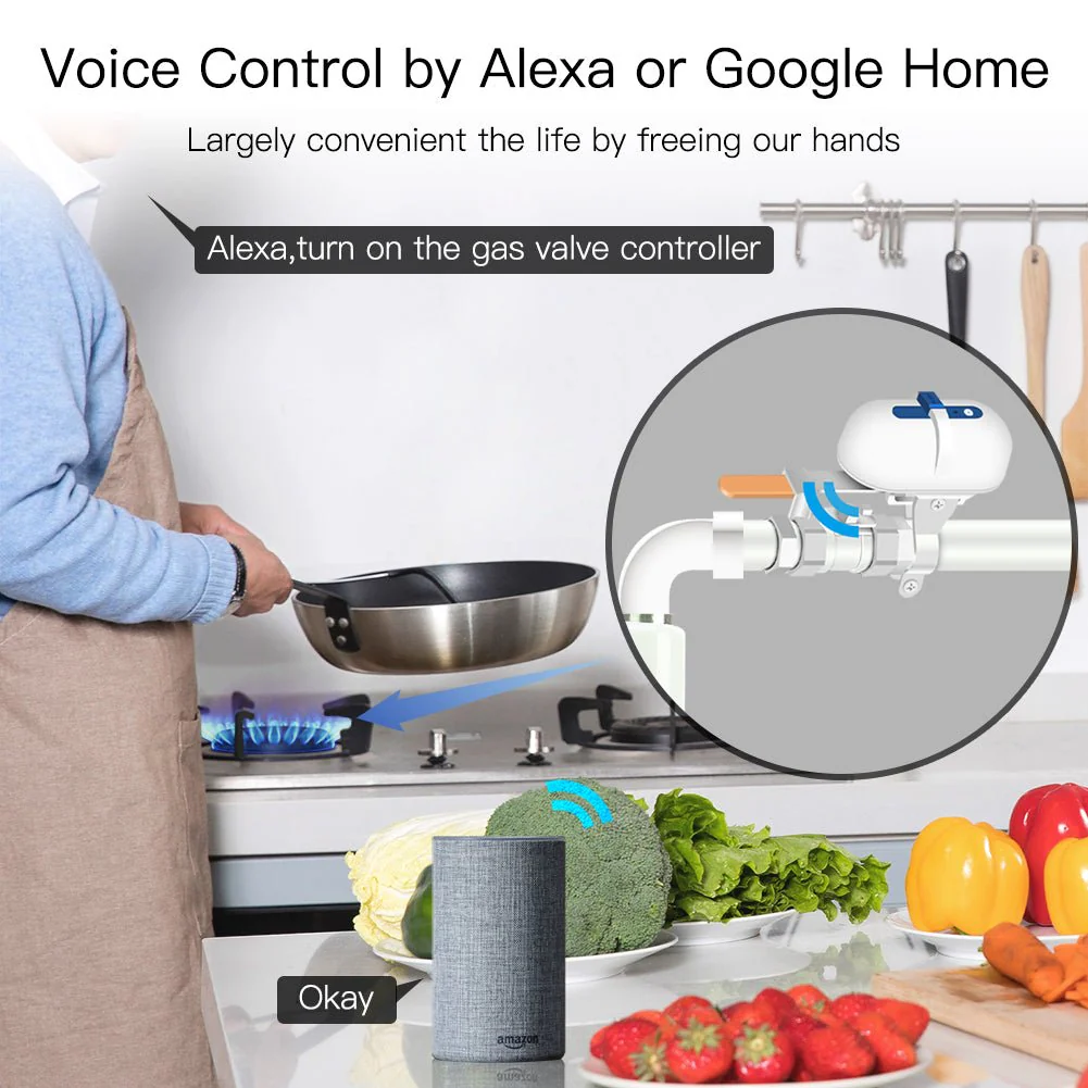 WiFi Smart Water Gas Valve Controller Pipeline Auto Shut OFF 4