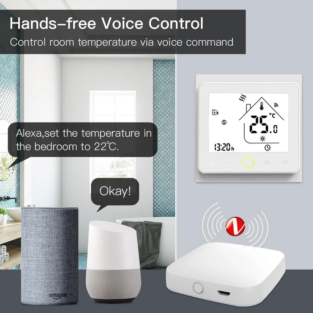 ZigBee Smart Thermostat Programmable Temperature Controller for Water Floor Heating 4