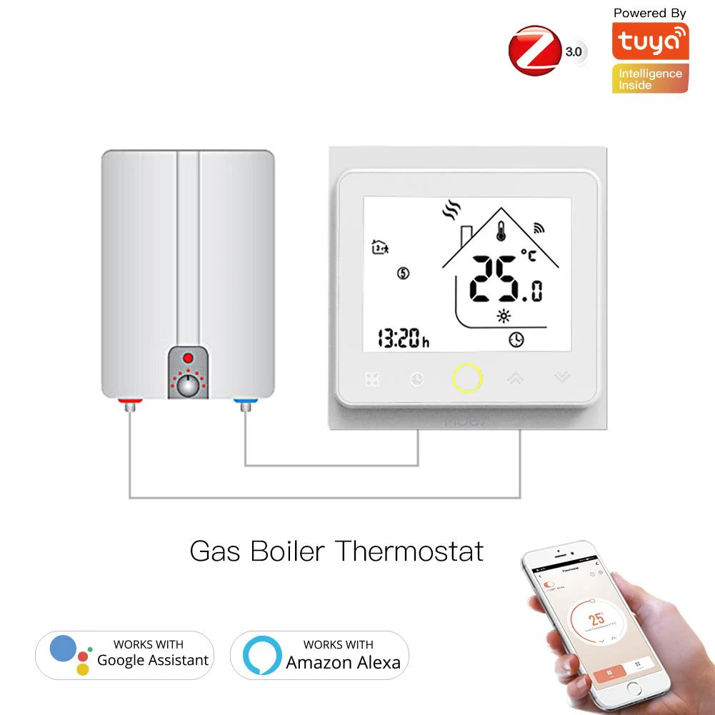ZigBee Smart Thermostat Programmable Temperature Controller for Water Floor Heating 13