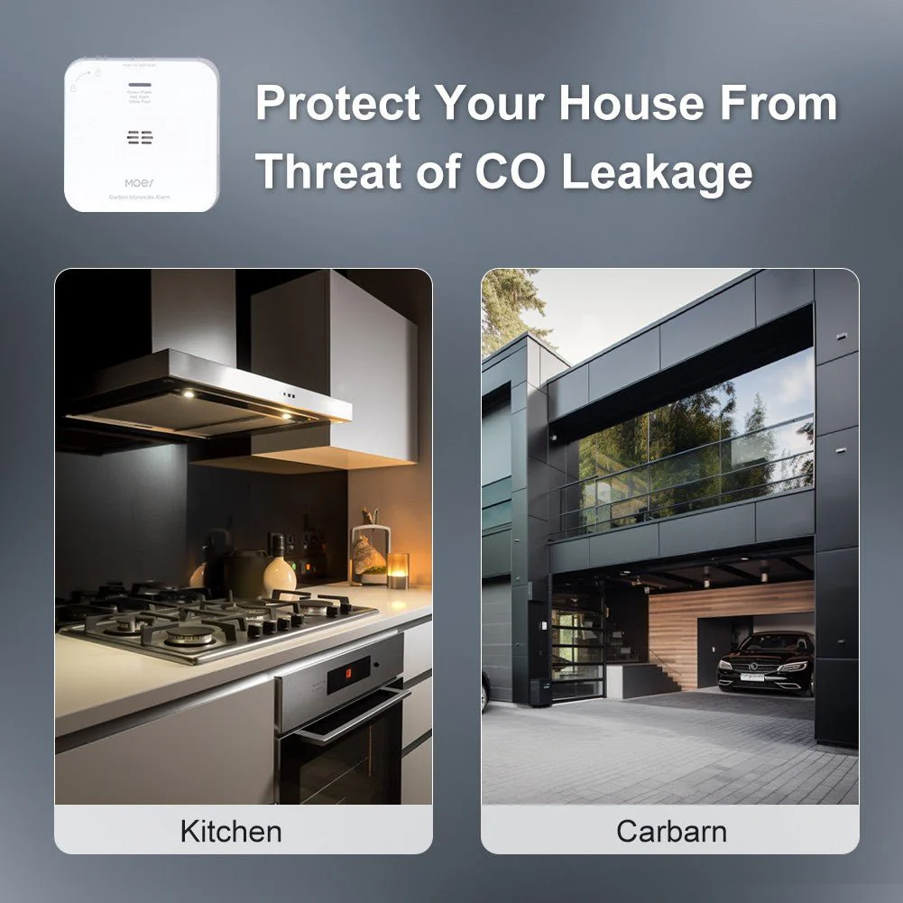 ZigBee CO Detector Alarm Wireless Gas Leak Carbon Monoxide Sensor 7