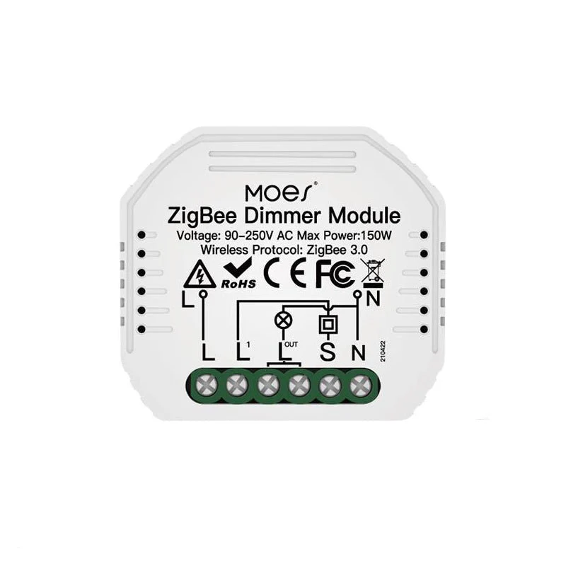 ZigBee Dimmer Module, Smart Switch Relay Module, MOES Hub Required 1/2 Gang Interruptor 7