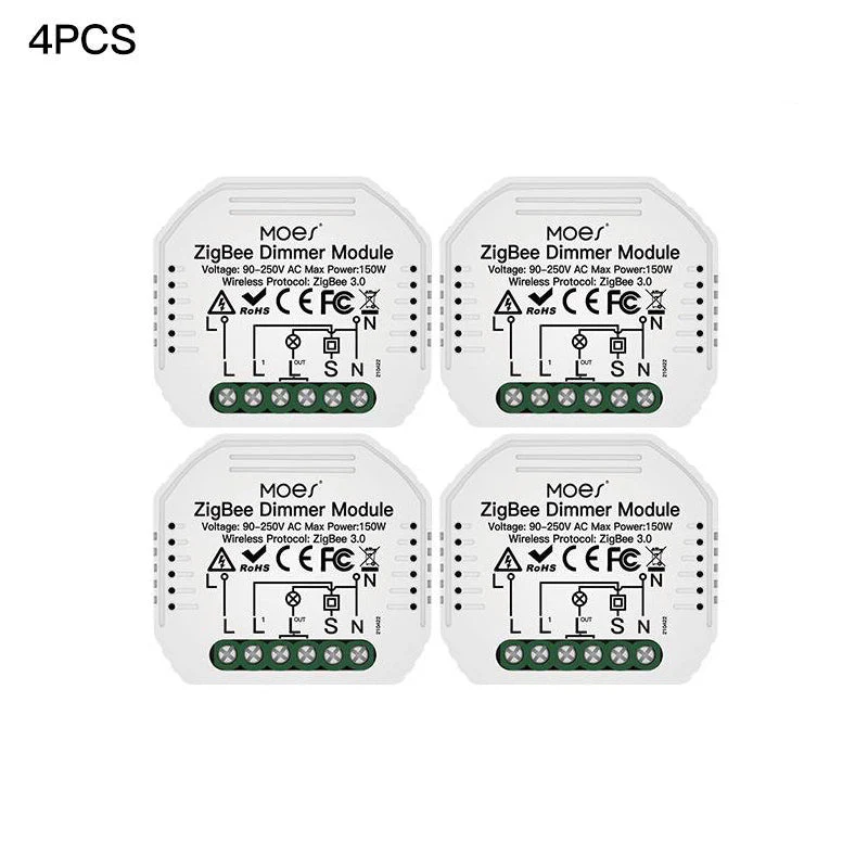 ZigBee Dimmer Module, Smart Switch Relay Module, MOES Hub Required 1/2 Gang Interruptor 9