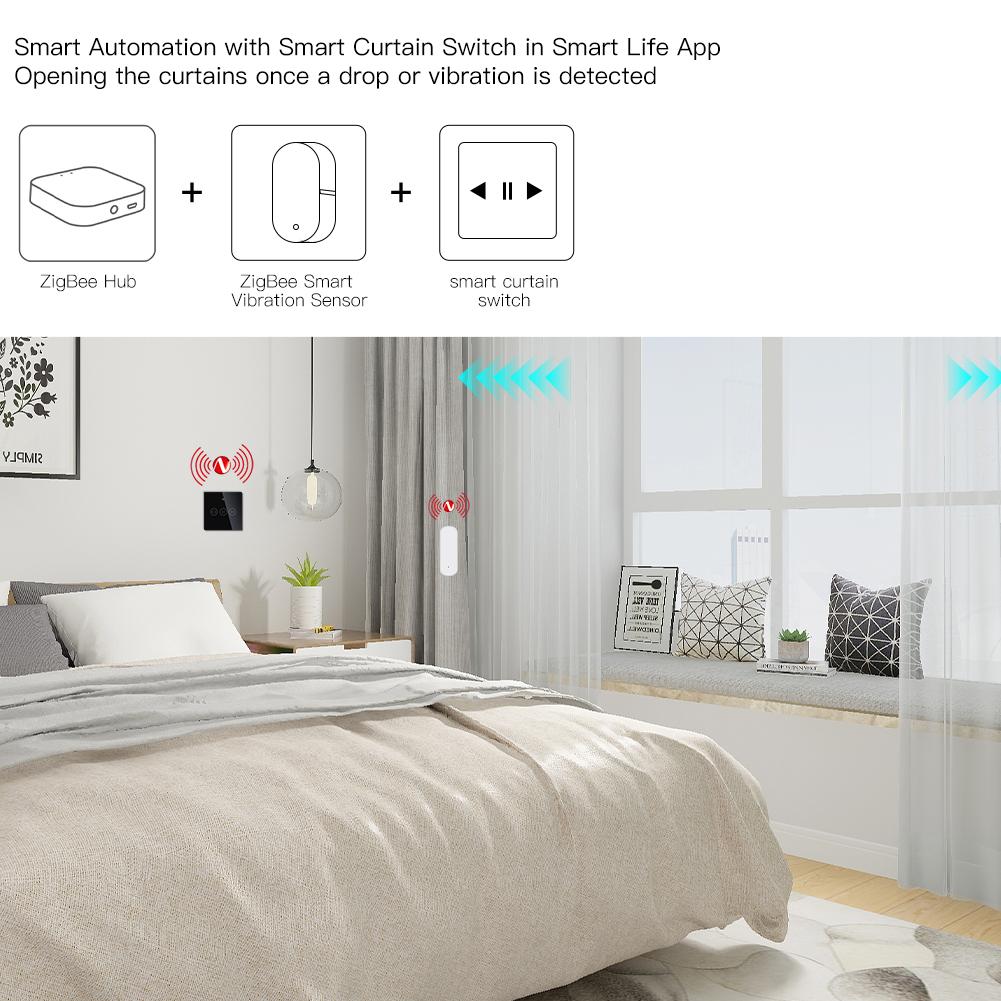 Zigbee Smart Vibration Sensor Detection Home Security System 5